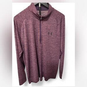 Under Armour Plum Heathered Half-Zip Pullover